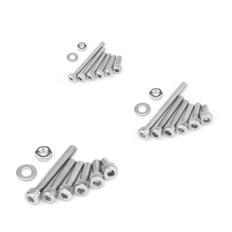 Sutemribor 304 Stainless Steel Screws Nuts and Washers 1200PCS, Sutemribor M2 M3 M4 Hex Socket Head Cap Bolts Screws Nuts Washers Assortment Kit with Hex Wrenches - Image 4